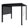 Zestaw Pergola ogrodowa tarasowa aluminiowa NORDVIC Skyline 3 x 3 m Antracyt + Roleta 3 m